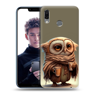 Силиконовый чехол на Huawei Honor Play с принтом Сова Силиконовый чехол на Huawei Honor Play с принтом Сова