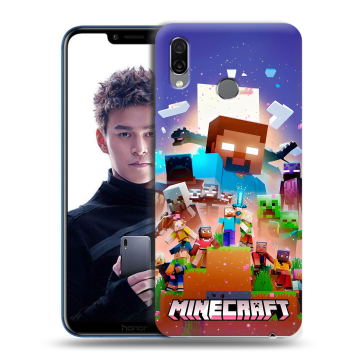 Силиконовый чехол на Huawei Honor Play с принтом Майнкрафт Minecraft Силиконовый чехол на Huawei Honor Play с принтом Майнкрафт Minecraft