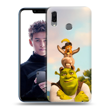 Силиконовый чехол на Huawei Honor Play с принтом Шрек Shrek Силиконовый чехол на Huawei Honor Play с принтом Шрек Shrek