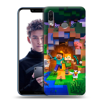 Силиконовый чехол на Huawei Honor Play с принтом Майнкрафт Minecraft Силиконовый чехол на Huawei Honor Play с принтом Майнкрафт Minecraft