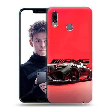Силиконовый чехол на Huawei Honor Play с принтом Мерседес Mercedes AMG Силиконовый чехол на Huawei Honor Play с принтом Мерседес Mercedes AMG