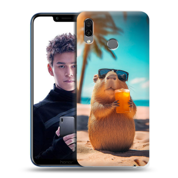 Силиконовый чехол на Huawei Honor Play с принтом Капибара