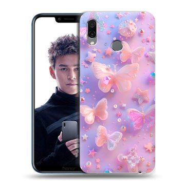 Силиконовый чехол на Huawei Honor Play с принтом Бабочки