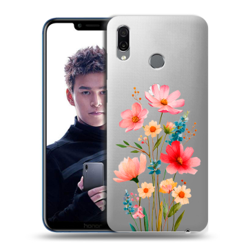 Силиконовый чехол на Huawei Honor Play с принтом Цветы Силиконовый чехол на Huawei Honor Play с принтом Цветы