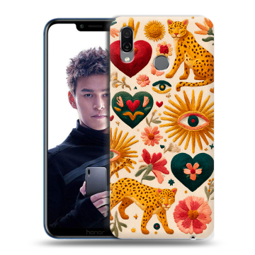 Силиконовый чехол на Huawei Honor Play с принтом Модный принт Силиконовый чехол на Huawei Honor Play с принтом Модный принт
