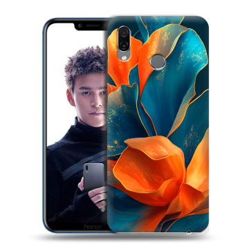 Силиконовый чехол на Huawei Honor Play с принтом Цветы Силиконовый чехол на Huawei Honor Play с принтом Цветы
