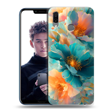 Силиконовый чехол на Huawei Honor Play с принтом Цветы Силиконовый чехол на Huawei Honor Play с принтом Цветы