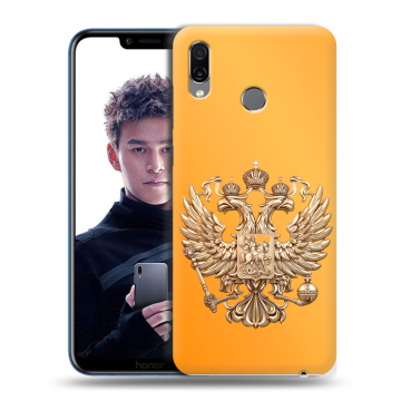 Силиконовый чехол на Huawei Honor Play с принтом Герб Флаг России Силиконовый чехол на Huawei Honor Play с принтом Герб Флаг России