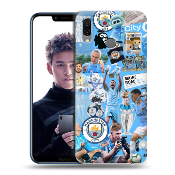 Силиконовый чехол на Huawei Honor Play с принтом Man City Манчестер Сити Силиконовый чехол на Huawei Honor Play с принтом Man City Манчестер Сити