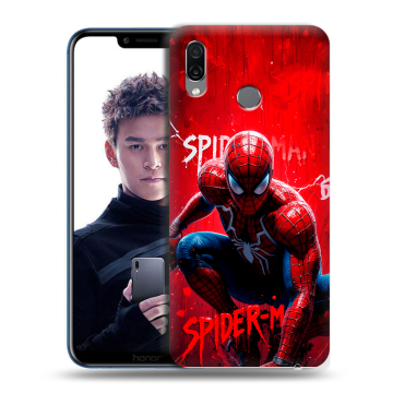 Силиконовый чехол на Huawei Honor Play с принтом Spiderman Человек паук Силиконовый чехол на Huawei Honor Play с принтом Spiderman Человек паук