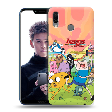 Силиконовый чехол на Huawei Honor Play с принтом Adventure time Время приключений Силиконовый чехол на Huawei Honor Play с принтом Adventure time Время приключений