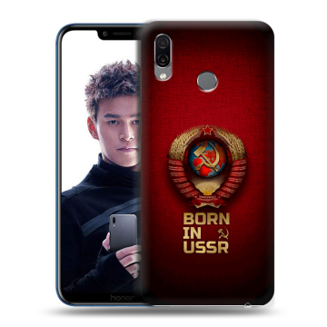 Силиконовый чехол на Huawei Honor Play с принтом Флаг Герб СССР Силиконовый чехол на Huawei Honor Play с принтом Флаг Герб СССР