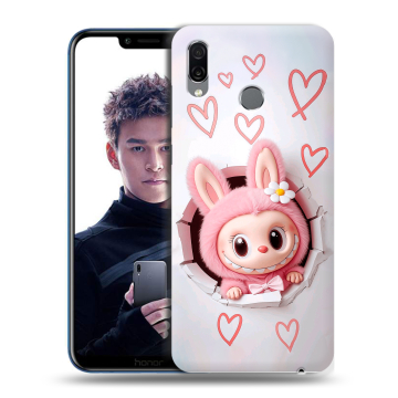 Силиконовый чехол на Huawei Honor Play с принтом Labubu Лабубу