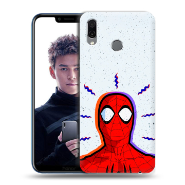 Силиконовый чехол на Huawei Honor Play с принтом Spiderman Человек паук Силиконовый чехол на Huawei Honor Play с принтом Spiderman Человек паук