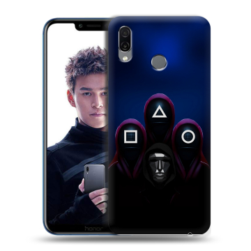 Силиконовый чехол на Huawei Honor Play с принтом Игра Кальмара Силиконовый чехол на Huawei Honor Play с принтом Игра Кальмара
