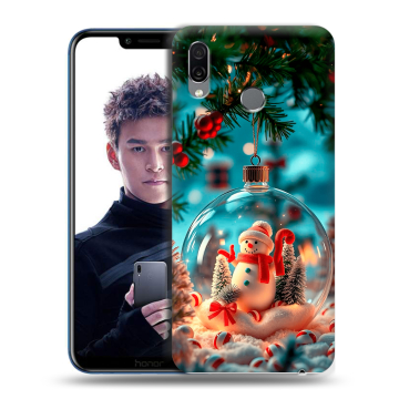 Силиконовый чехол на Huawei Honor Play с принтом Новый год Силиконовый чехол на Huawei Honor Play с принтом Новый год