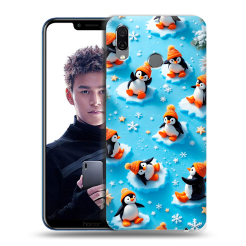 Силиконовый чехол на Huawei Honor Play с принтом Новый год Силиконовый чехол на Huawei Honor Play с принтом Новый год