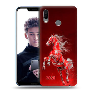 Силиконовый чехол на Huawei Honor Play с принтом Новый год Силиконовый чехол на Huawei Honor Play с принтом Новый год