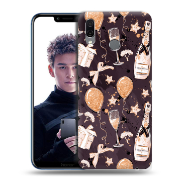 Силиконовый чехол на Huawei Honor Play с принтом Новый год Силиконовый чехол на Huawei Honor Play с принтом Новый год