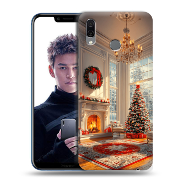 Силиконовый чехол на Huawei Honor Play с принтом Новый год Силиконовый чехол на Huawei Honor Play с принтом Новый год