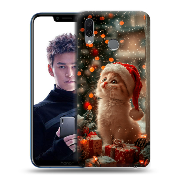 Силиконовый чехол на Huawei Honor Play с принтом Новый год Силиконовый чехол на Huawei Honor Play с принтом Новый год