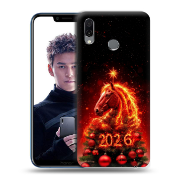 Силиконовый чехол на Huawei Honor Play с принтом Новый год Силиконовый чехол на Huawei Honor Play с принтом Новый год