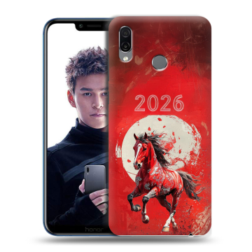 Силиконовый чехол на Huawei Honor Play с принтом Новый год Силиконовый чехол на Huawei Honor Play с принтом Новый год