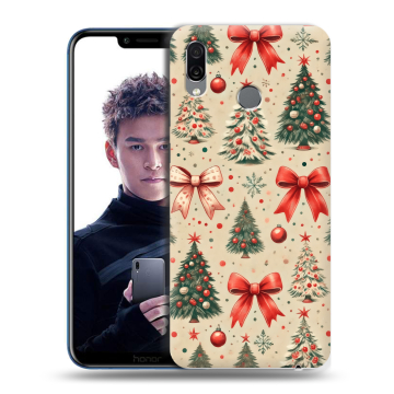 Силиконовый чехол на Huawei Honor Play с принтом Новый год Силиконовый чехол на Huawei Honor Play с принтом Новый год