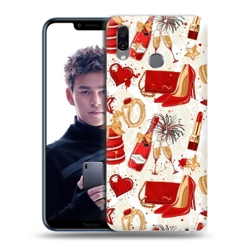 Силиконовый чехол на Huawei Honor Play с принтом Новый год Силиконовый чехол на Huawei Honor Play с принтом Новый год