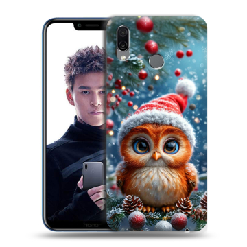 Силиконовый чехол на Huawei Honor Play с принтом Новый год