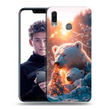 Силиконовый чехол на Huawei Honor Play с принтом Новый год