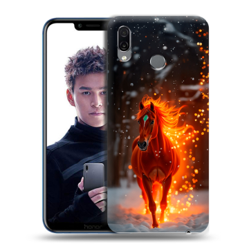 Силиконовый чехол на Huawei Honor Play с принтом Новый год