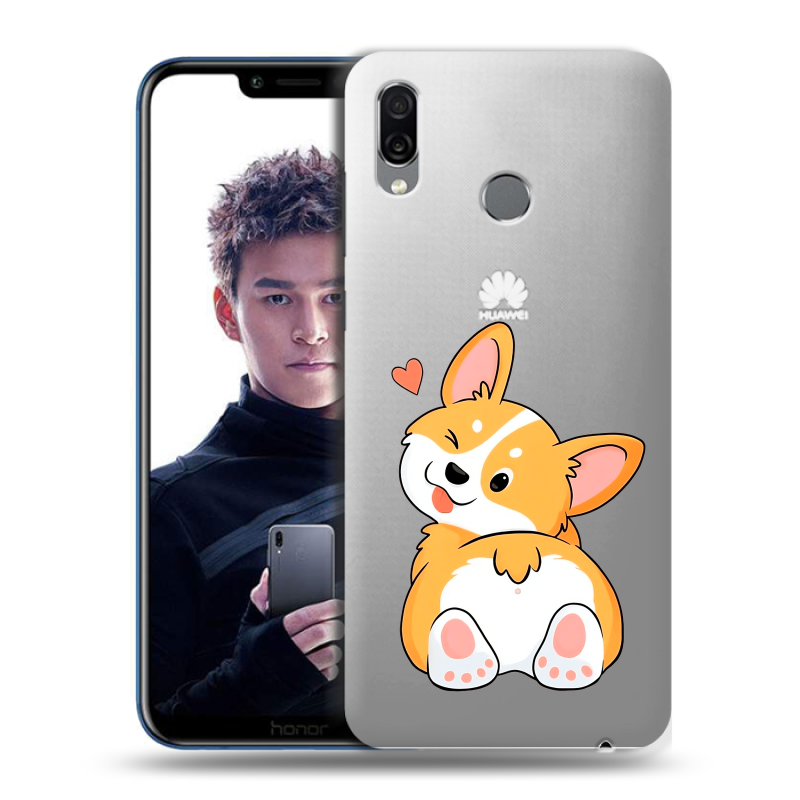 Силиконовый чехол на Huawei Honor Play с принтом Корги Силиконовый чехол на Huawei Honor Play с принтом Корги