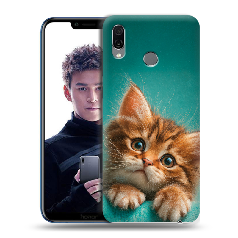 Силиконовый чехол на Huawei Honor Play с принтом котенок Силиконовый чехол на Huawei Honor Play с принтом котенок