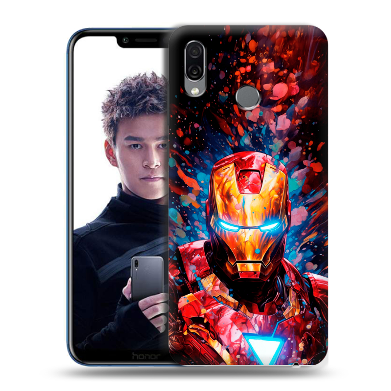 Силиконовый чехол на Huawei Honor Play с принтом Железный человек Ironman Силиконовый чехол на Huawei Honor Play с принтом Железный человек Ironman