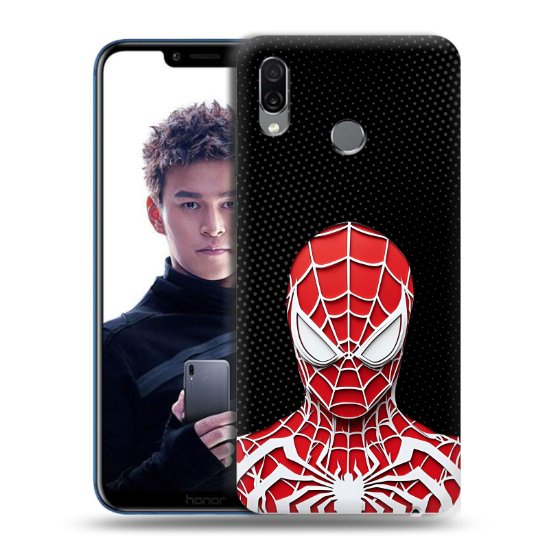Силиконовый чехол на Huawei Honor Play с принтом человек паук spiderman Силиконовый чехол на Huawei Honor Play с принтом человек паук spiderman