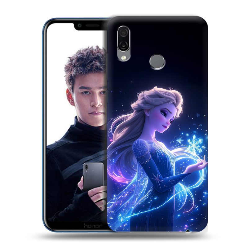 Силиконовый чехол на Huawei Honor Play с принтом Холодное сердце Frozen Силиконовый чехол на Huawei Honor Play с принтом Холодное сердце Frozen
