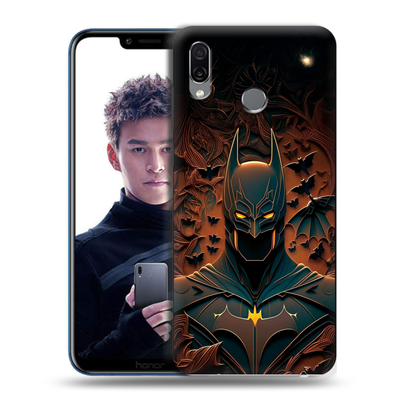 Силиконовый чехол на Huawei Honor Play с принтом Batman Бэтмен Силиконовый чехол на Huawei Honor Play с принтом Batman Бэтмен