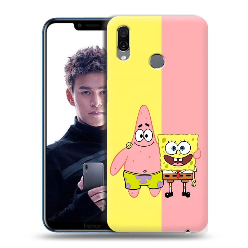 Силиконовый чехол на Huawei Honor Play с принтом Спанч боб Спанчбоб Силиконовый чехол на Huawei Honor Play с принтом Спанч боб Спанчбоб
