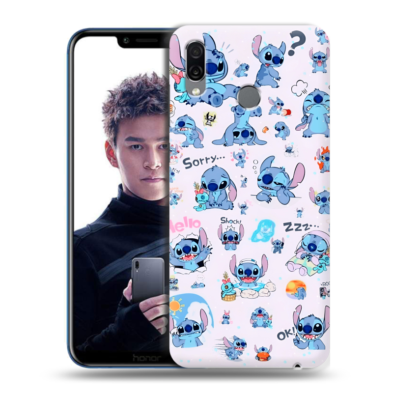 Силиконовый чехол на Huawei Honor Play с принтом Лило и Стич Силиконовый чехол на Huawei Honor Play с принтом Лило и Стич