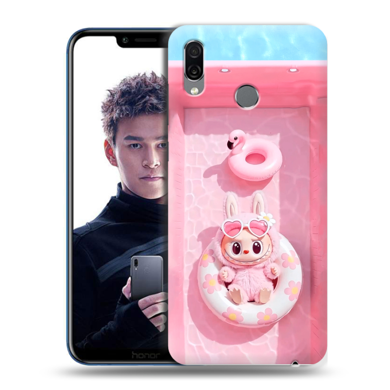 Силиконовый чехол на Huawei Honor Play с принтом Labubu Лабубу Силиконовый чехол на Huawei Honor Play с принтом Labubu Лабубу
