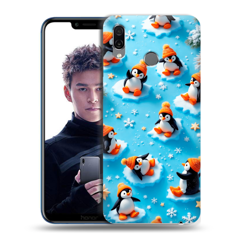 Силиконовый чехол на Huawei Honor Play с принтом Новый год Силиконовый чехол на Huawei Honor Play с принтом Новый год