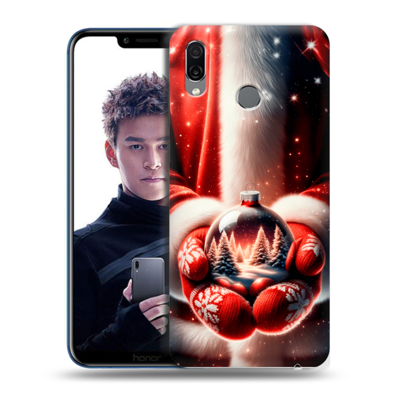 Силиконовый чехол на Huawei Honor Play с принтом Новый год Силиконовый чехол на Huawei Honor Play с принтом Новый год