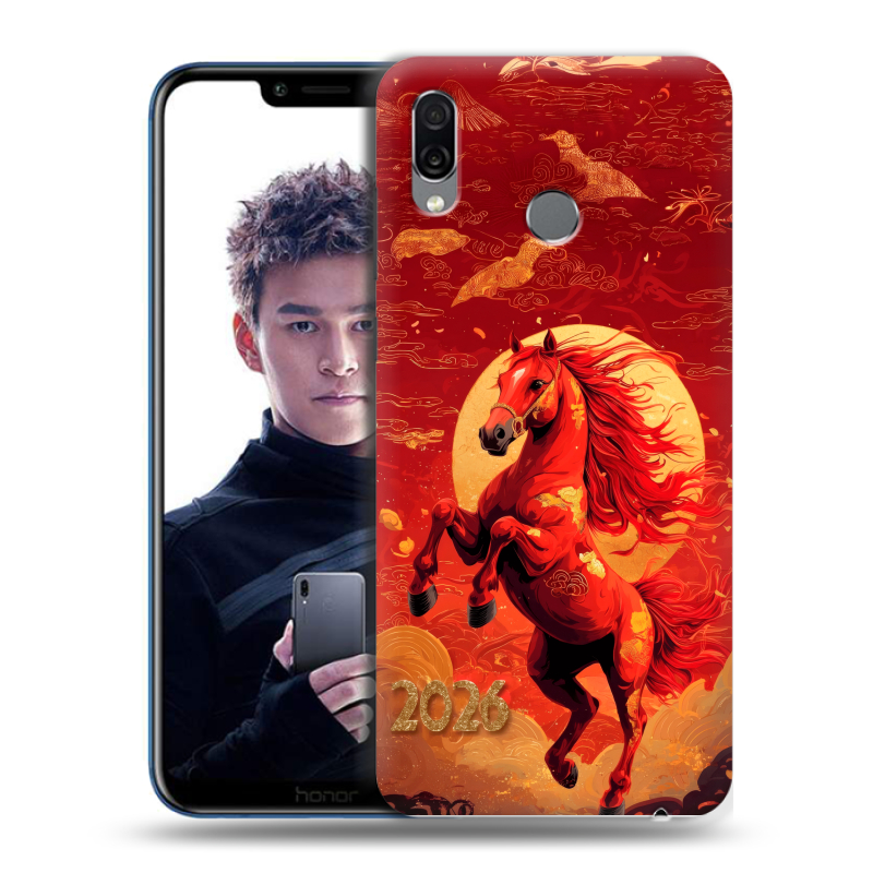 Силиконовый чехол на Huawei Honor Play с принтом Новый год Силиконовый чехол на Huawei Honor Play с принтом Новый год