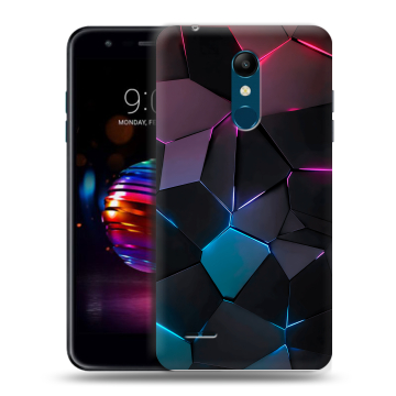 Силиконовый чехол на LG K11 Plus с принтом Геометрия неона