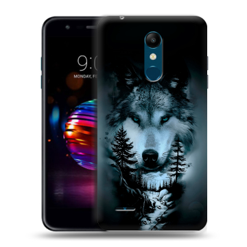 Силиконовый чехол на LG K11 Plus с принтом Лесной волк