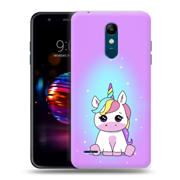 Силиконовый чехол на LG K11 Plus с принтом Единорог