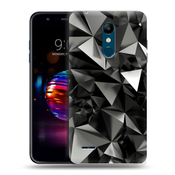 Силиконовый чехол на LG K11 Plus с принтом Черные кристаллы
