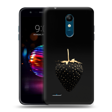 Силиконовый чехол на LG K11 Plus с принтом Черная клубника