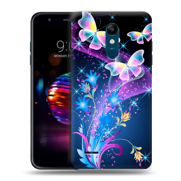 Силиконовый чехол на LG K11 Plus с принтом Бабочки